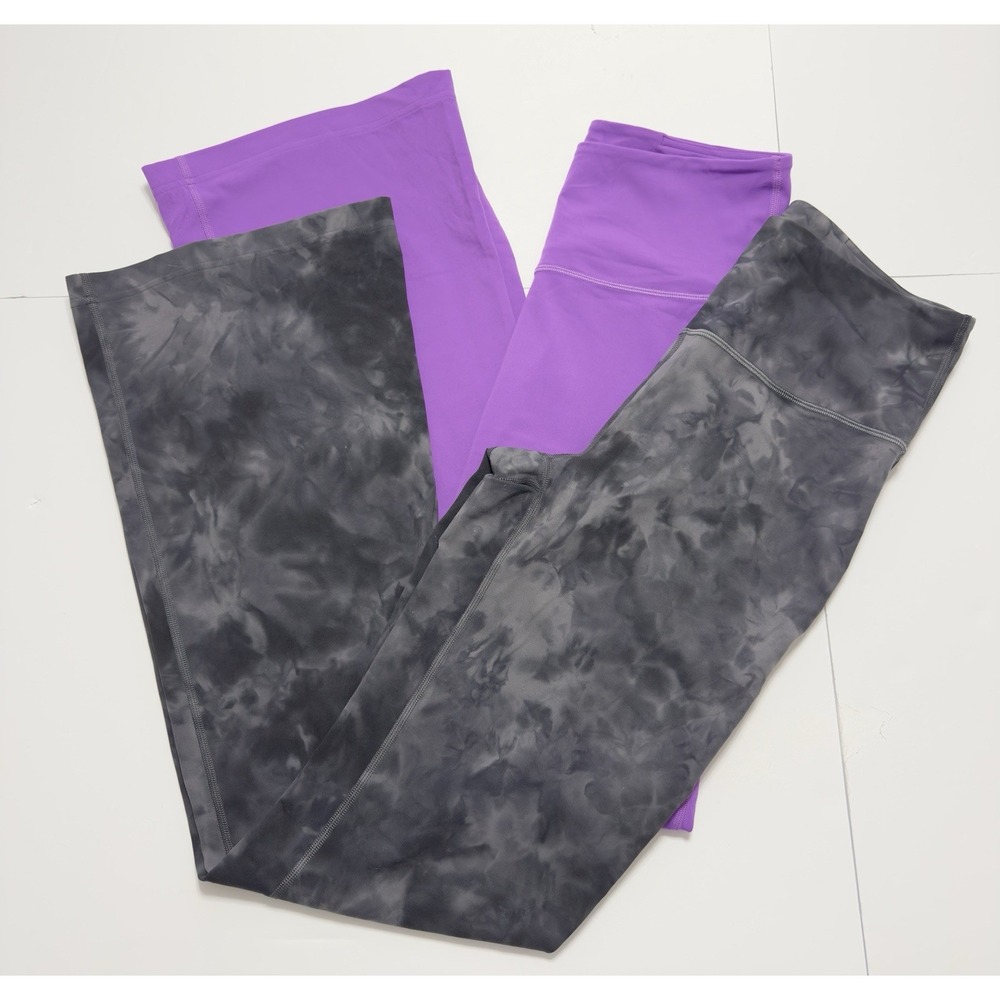 Lot of 2 Lululemon Women's Groove Super-High-Rise Flared Pant Nulu Sz 8 Gym Yoga